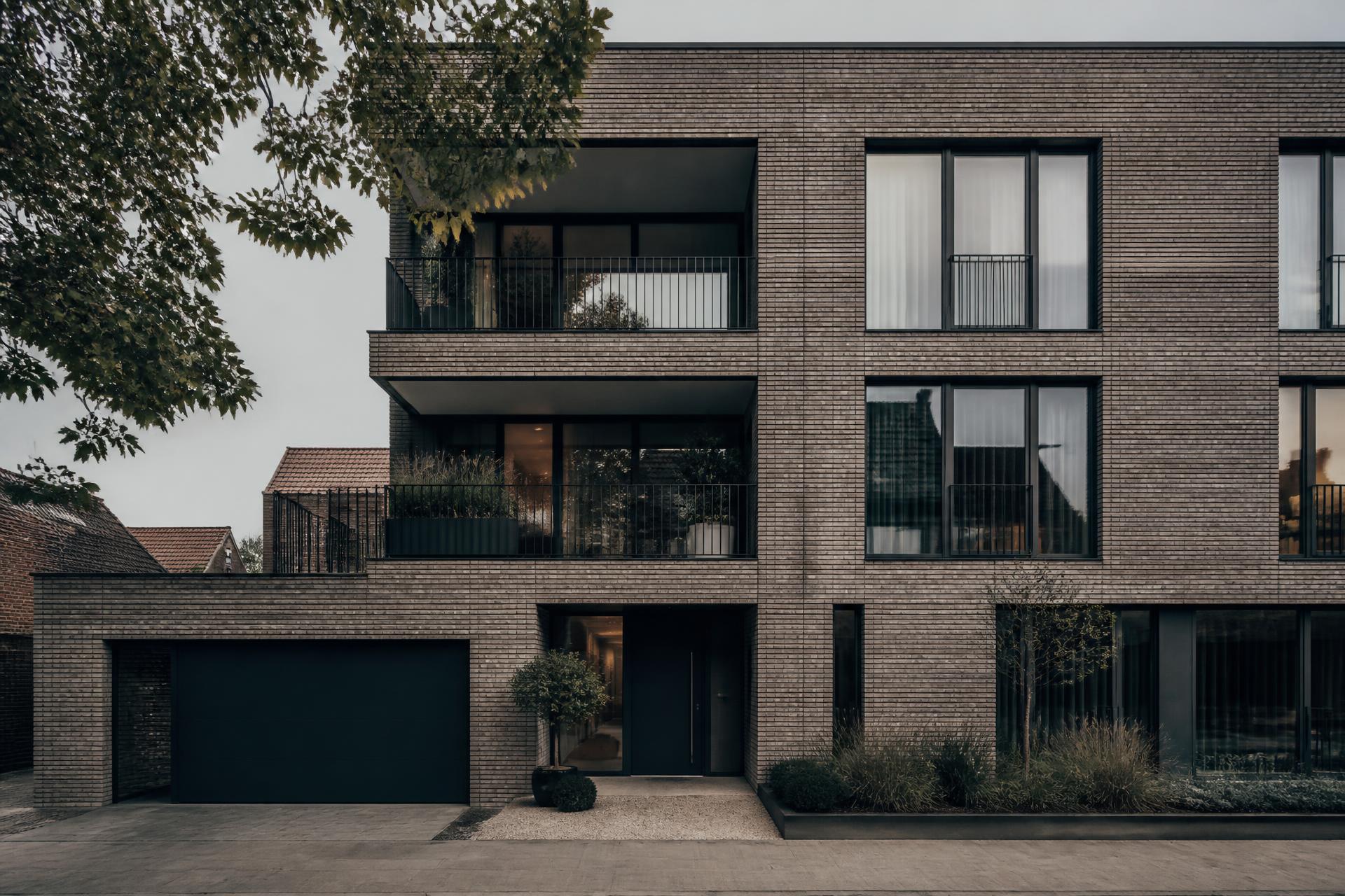 Façade d'un immeuble contemporain en Wallonie